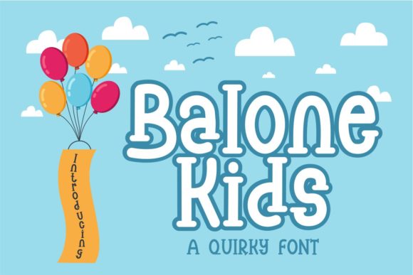 Balone Kids: A Friendly Display Font for Children-Themed Designs