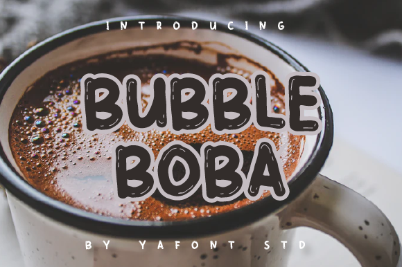 Bubble Boba: A Playful Display Font for Creative Crafters