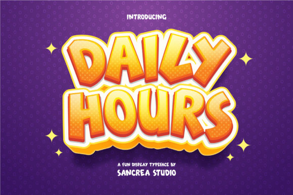 Daily Hours: A Bold Display Font for Creative Product Design