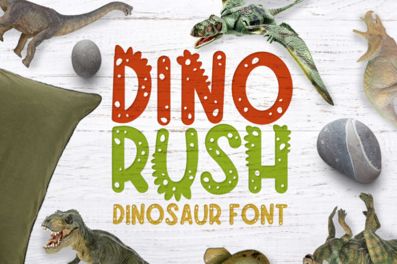 Dino Rush: A Playful Display Font for Creative Makers