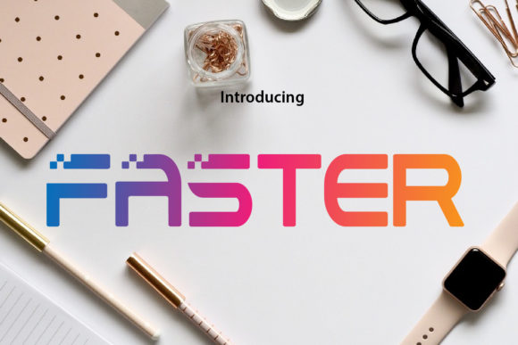 Faster: A Playful Display Font for Creative Branding