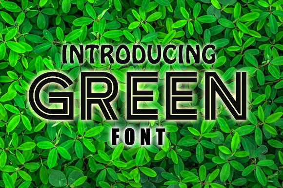 Green: A Retro Display Font for Crafty Creators