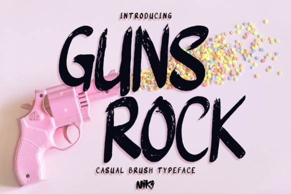 Guns Rock: A Font for Editorial Elegance and Playful Expression
