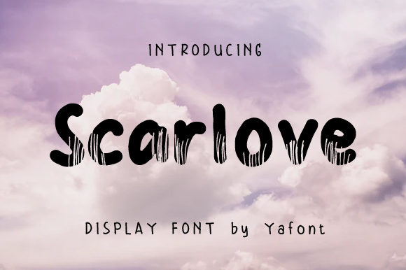 Scarlove: A Trendy Display Font for Creative Crafters and Designers