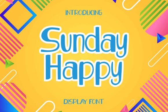 Sunday Happy: A Joyful Display Font for Editorial Design