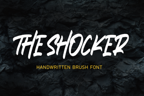 The Shocker: A Bold Brushed Font for Digital Branding