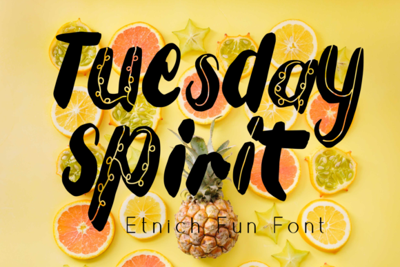 Tuesday Spirit: A Display Font for Editorial Charm and Summer Craft