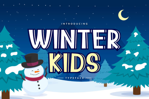 Winter Kids: A Playful Display Font for Winter Designs